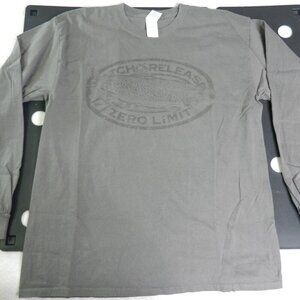 Catch and Release Long Sleeve Shirt Size Large Gray Fishing Conservation Adult